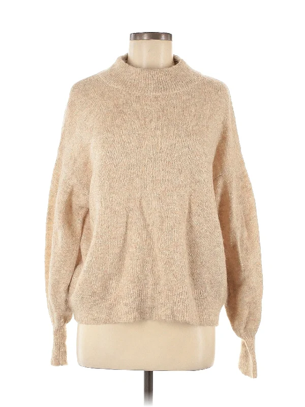Turtleneck Sweater Chenille Blend Fleece Blend Nylon Blend