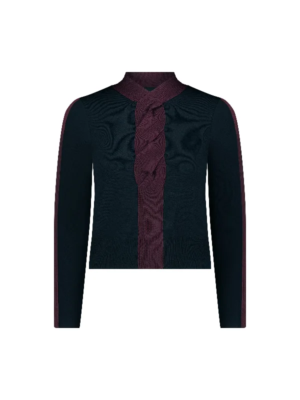 Twist Front Sweater Nylon Fabric Polyester Fabric Spandex Fabric