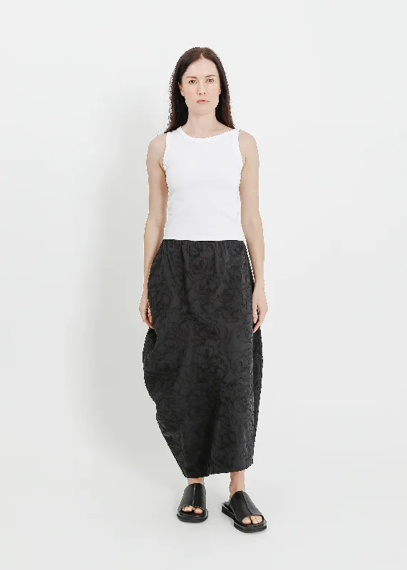 VIENNA SKIRT / ONYX silk skirt sleek