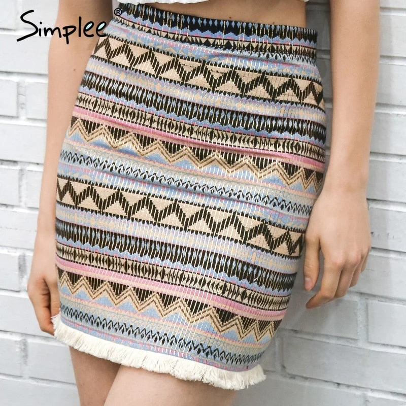 Vintage pencil skirt women ethnic mini skirt corduroy skirt durable