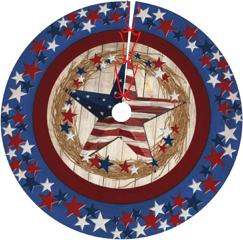 Farmhouse American Flag Patriotic Star Wooden