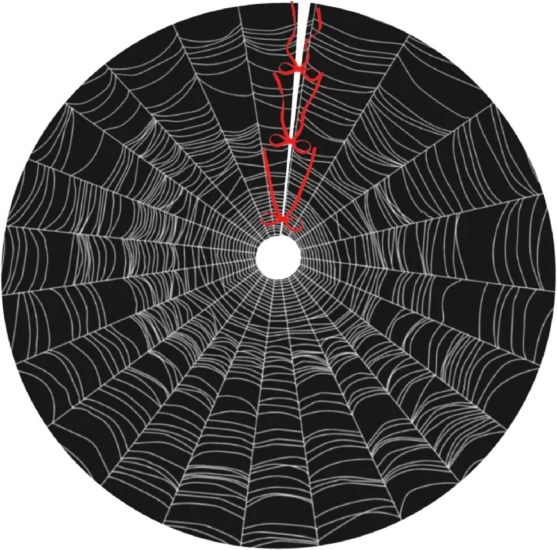 Funny Halloween Spider Web Black White