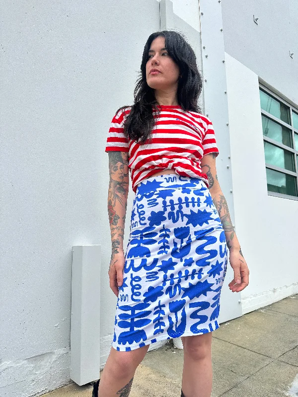 Wiggle Skirt Dutch Garden silk skirt sleek