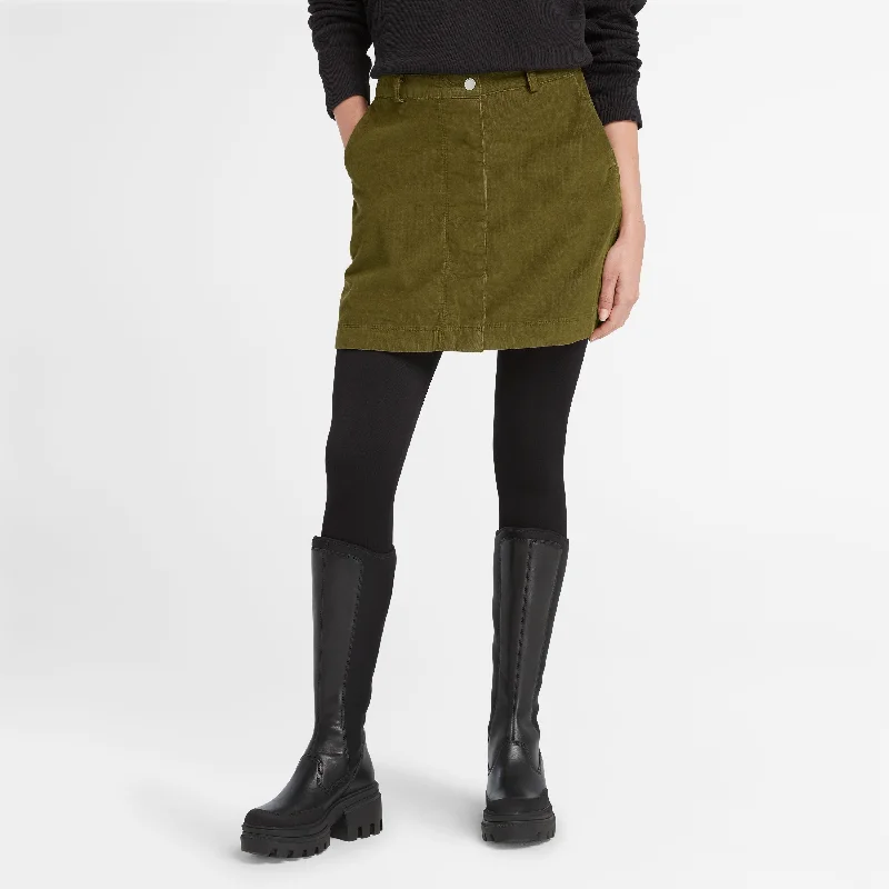 Women’s Needle Corduroy Skirt leather skirt bold