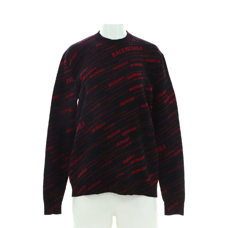 Women's All Over Logo Sweater Wool Blend Casual Formal Business
