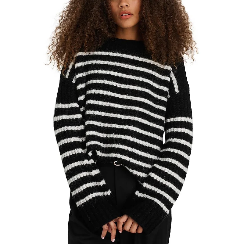 Womens Wool Blend Knit Pullover Sweater Fleece Sweater Nylon Polyester